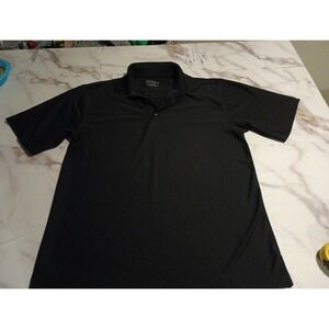 PGA Tour Golf Polo Shirt Size Small Black Short Sleeve Collared Men's Casual